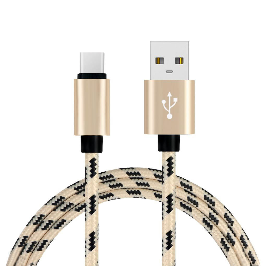 Charging cable grid braided cotton fast type-c data charger