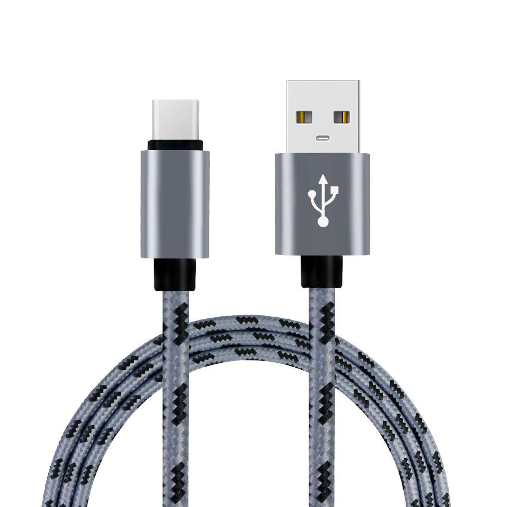 Charging cable grid braided cotton fast type-c data charger