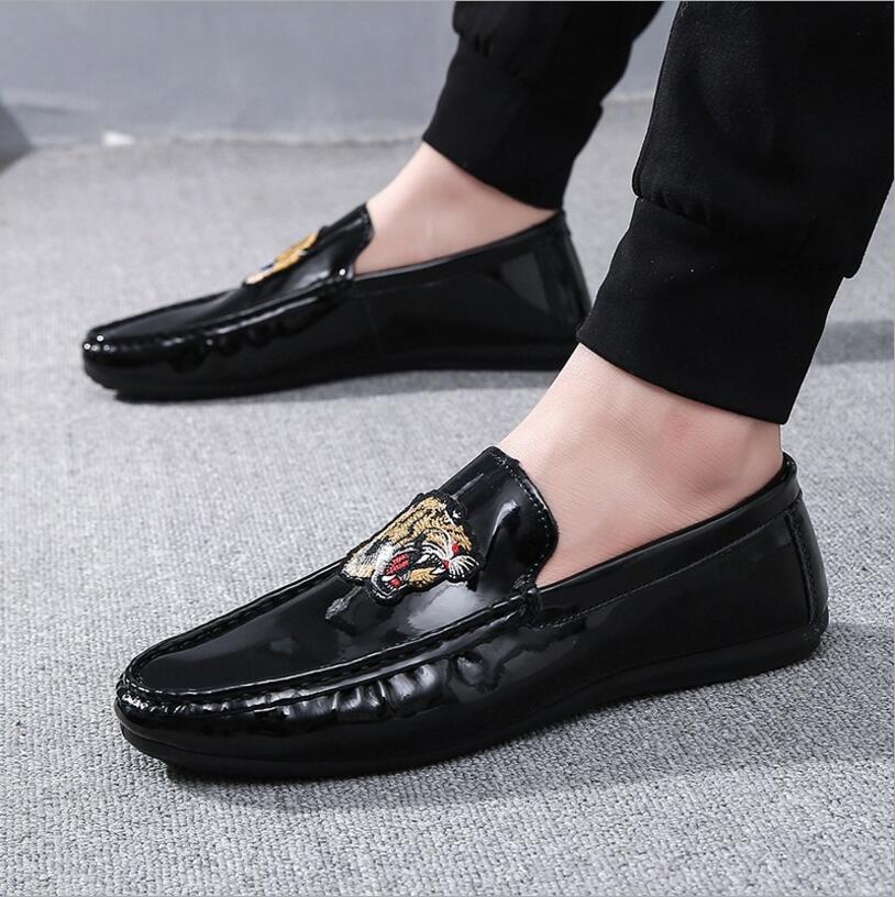 Spring and summer men's casual shoes Peas shoes men driving lazy shoes flat with breathable men's shoes