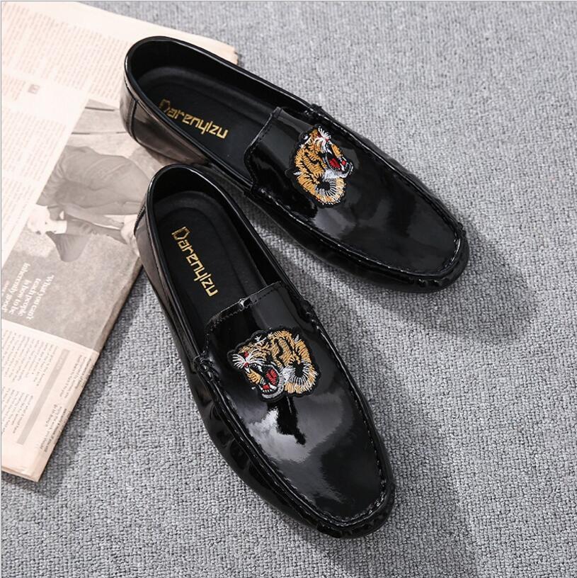 Spring and summer men's casual shoes Peas shoes men driving lazy shoes flat with breathable men's shoes