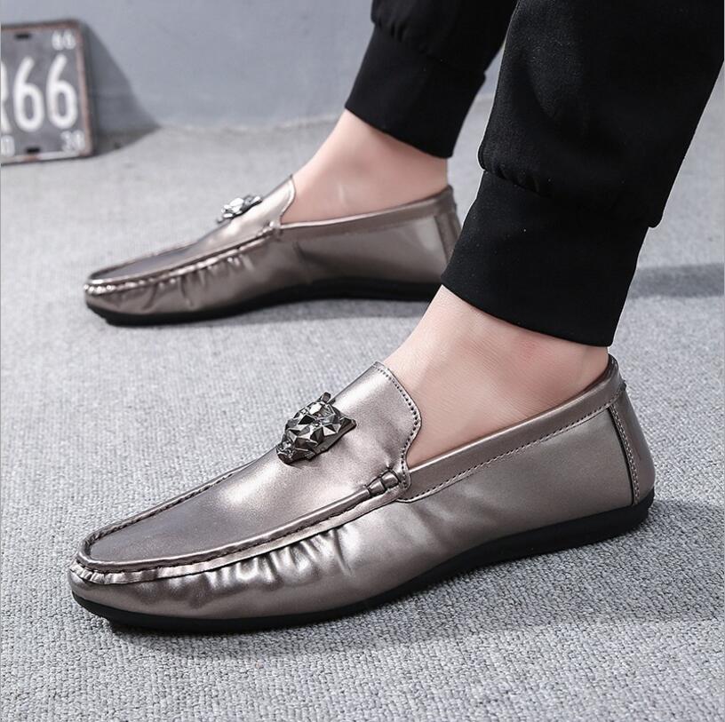 Spring and summer men's casual shoes Peas shoes men driving lazy shoes flat with breathable men's shoes