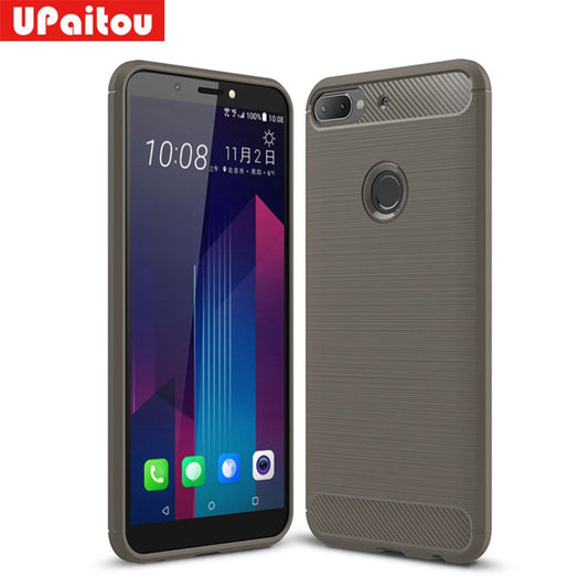 Case For HTC Desire 12 Plus + Case Carbon Fiber Case Scratch Resistant Soft Back Cover for HTC Desire 12 + Case