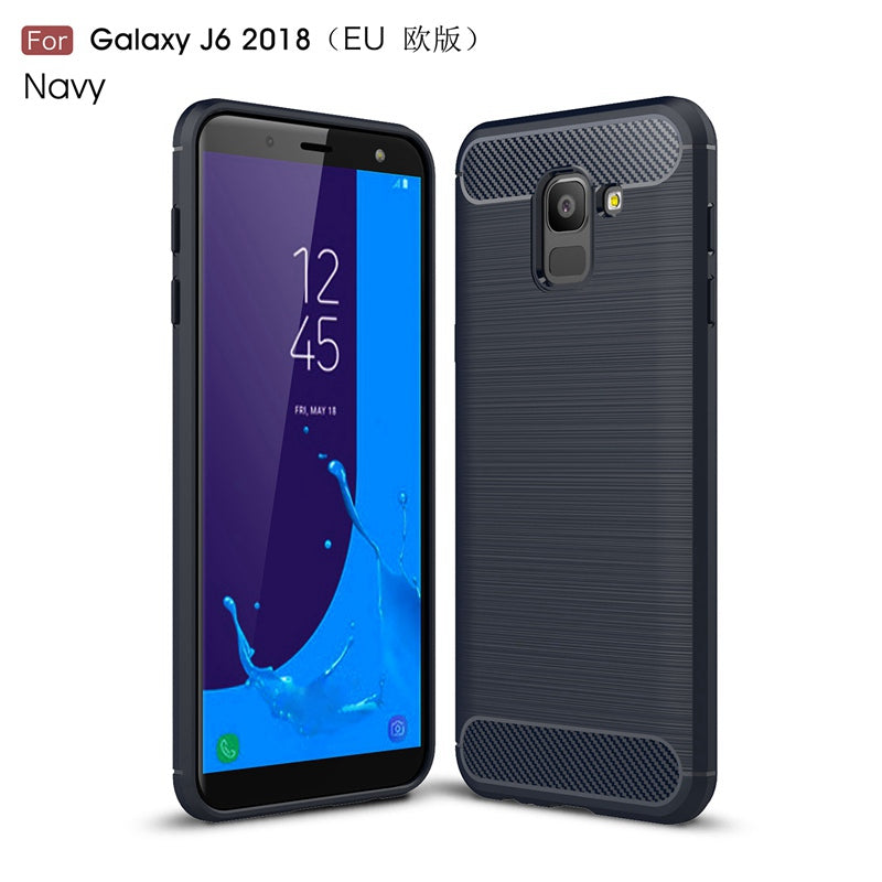 Case For Samsung Galaxy J6 2018 Case Carbon Fiber Case Scratch Resistant Soft Back Cover for Galaxy J6 2018 Case