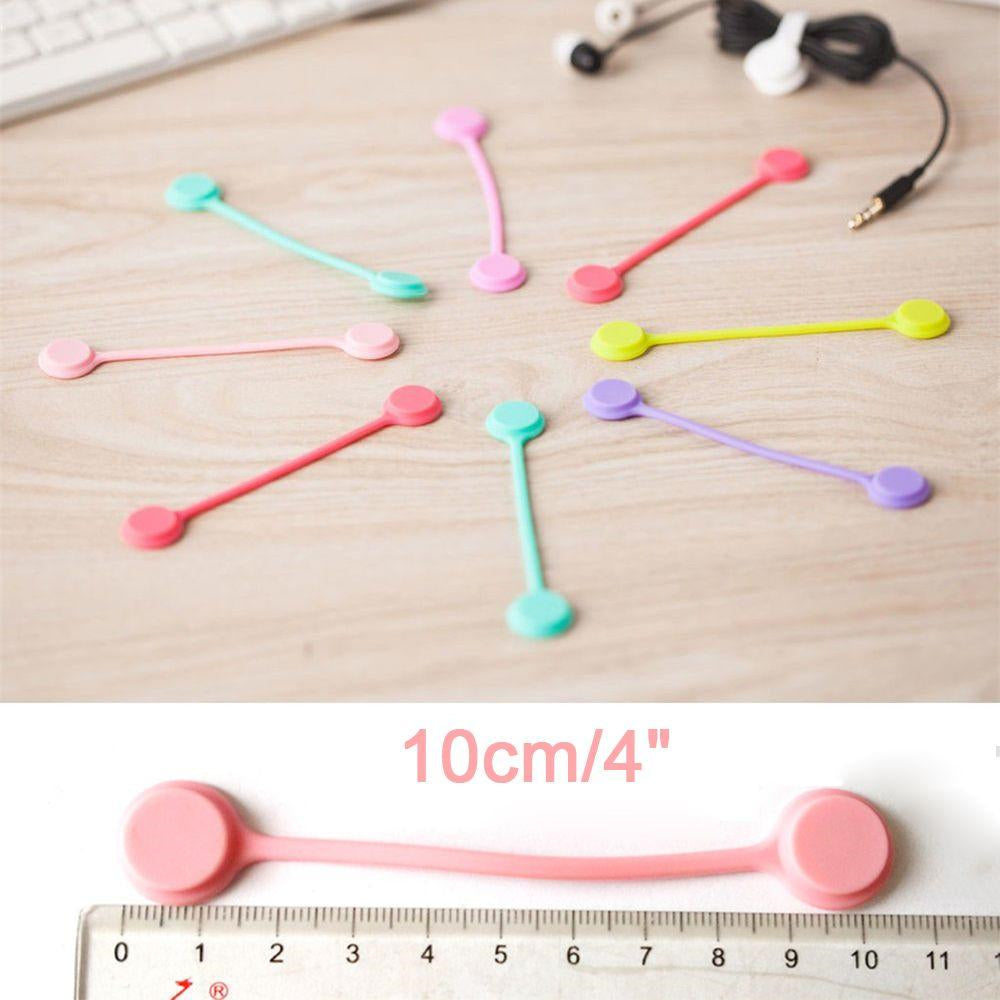 1 PCS Random Color Silicone Earphone Cable Hanger Magnetic Holder Cable Mobile Phone Accessories Organizer