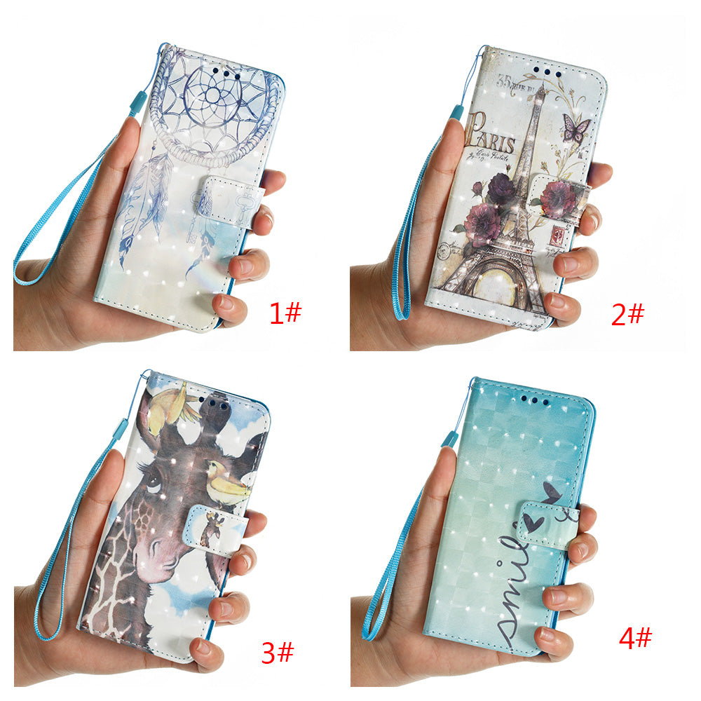 3D painted leather phone case for Samsung s9