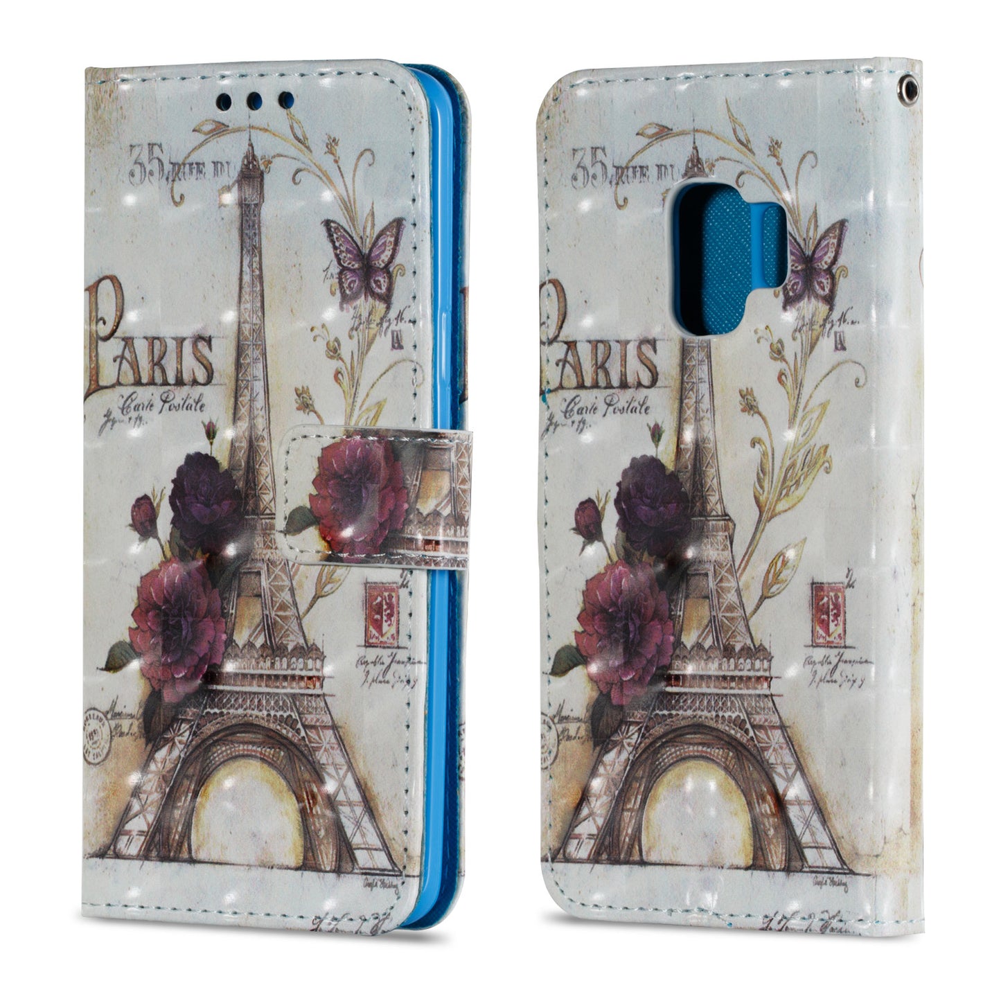 3D painted leather phone case for Samsung s9