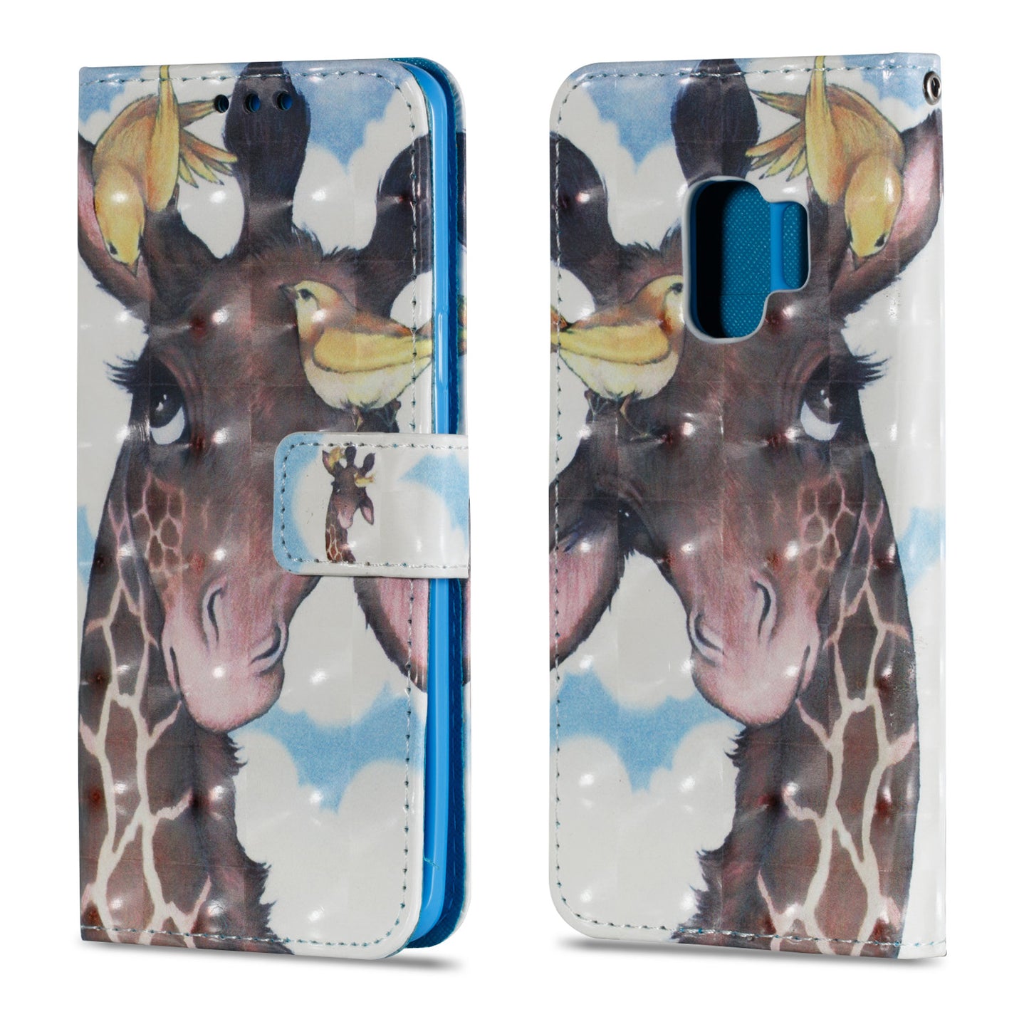 3D painted leather phone case for Samsung s9