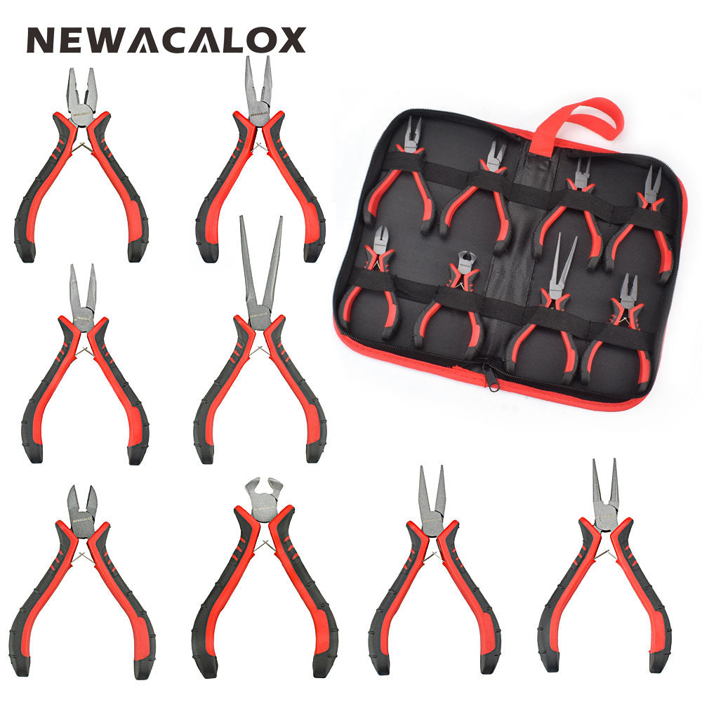 4.5" 8-Style DIY Hand Mini Pliers End Cutting Pliers Wire Cutter Diagonal Pliers Flat Nose Pliers Jewelry Making Tool