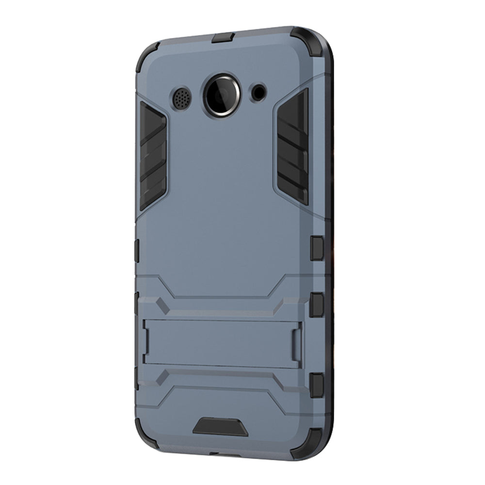 Case for Huawei Y3 2017 with Stand Back Cover Solid Colored Hard PC Material