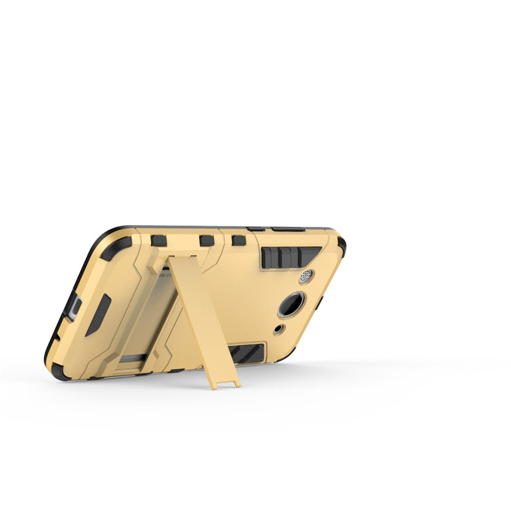 Case for Huawei Y3 2017 with Stand Back Cover Solid Colored Hard PC Material