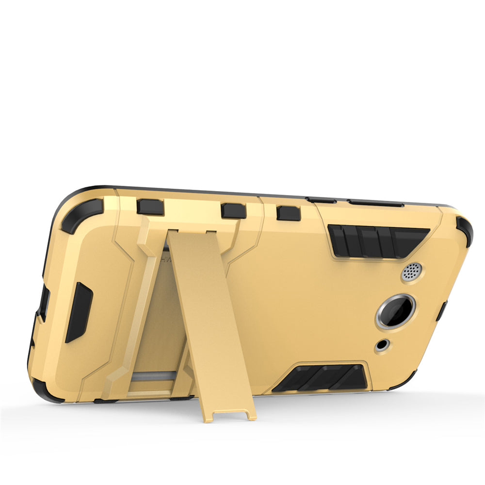 Case for Huawei Y3 2017 with Stand Back Cover Solid Colored Hard PC Material