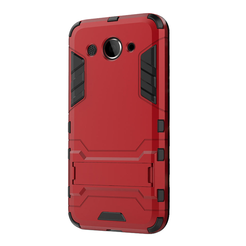Case for Huawei Y3 2017 with Stand Back Cover Solid Colored Hard PC Material