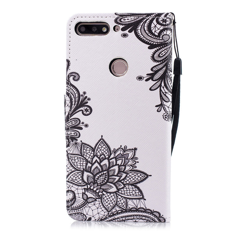 Painted Leather Case For Huawei Honor 7c Anti-drop Breathable