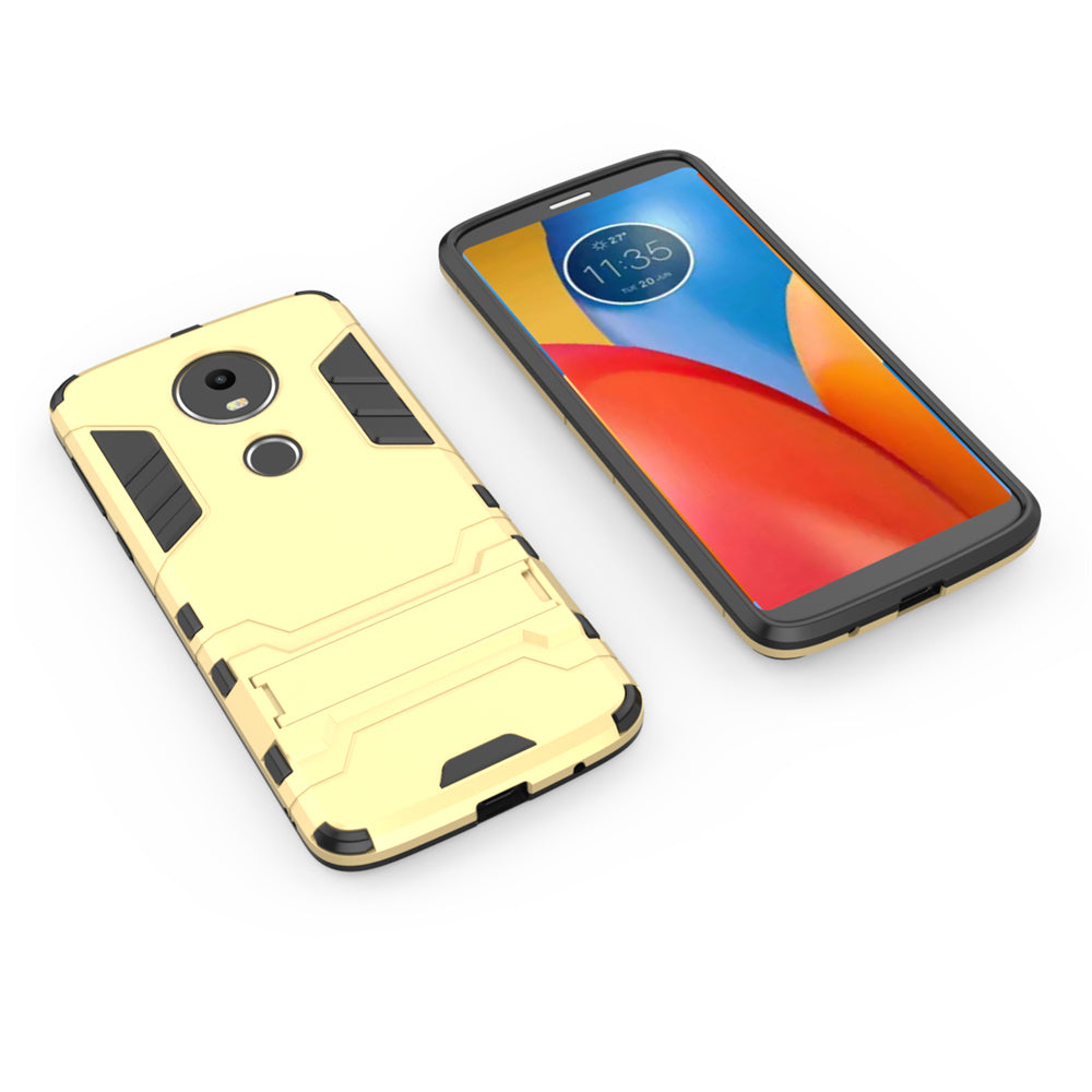 Case with Stand Back Cover Solid Colored Hard PC Material  for MOTO E5 Plus