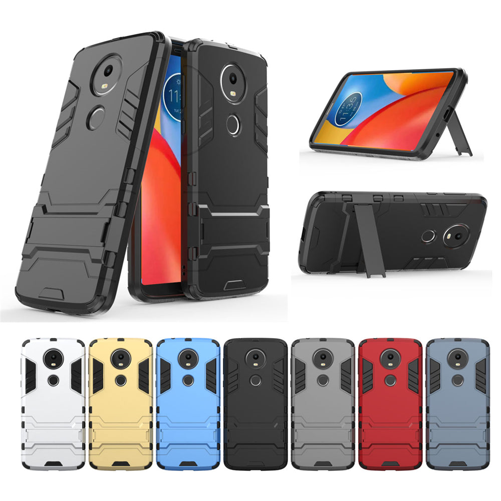 Case with Stand Back Cover Solid Colored Hard PC Material  for MOTO E5 Plus