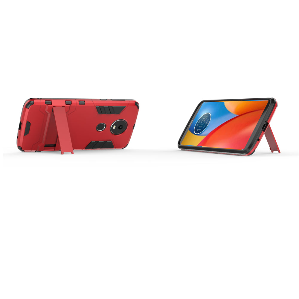 Case with Stand Back Cover Solid Colored Hard PC Material  for MOTO E5 Plus
