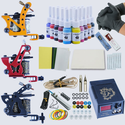 Beauty & Health Tattoo Kit Set 20 Colors Ink Power Supply Beginner Kits