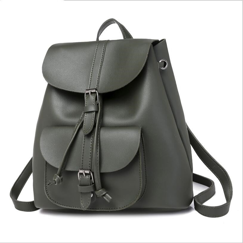 New retro handbags fashion pu women's backpack leisure travel shoulder bag Mochila