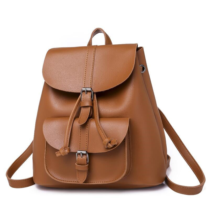 New retro handbags fashion pu women's backpack leisure travel shoulder bag Mochila