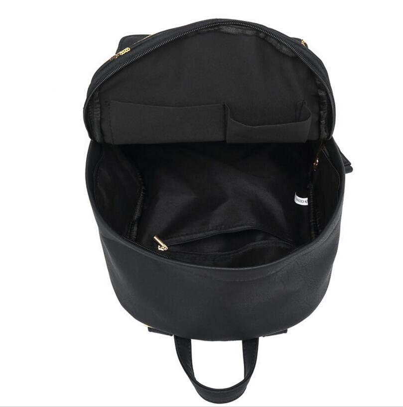 2018 new ladies shoulder bag embroidered five-pointed star PU shoulder bag travel sports outdoor backpack Mochila