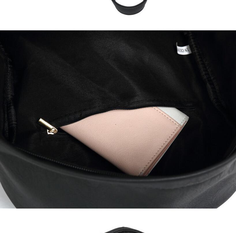 2018 new ladies shoulder bag embroidered five-pointed star PU shoulder bag travel sports outdoor backpack Mochila