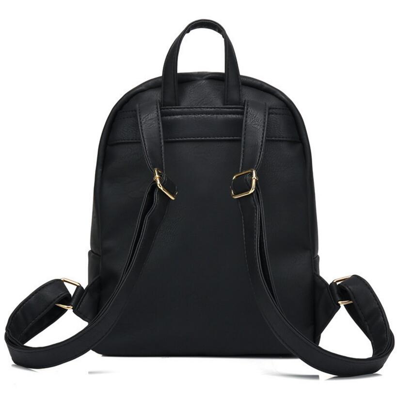 2018 new ladies shoulder bag embroidered five-pointed star PU shoulder bag travel sports outdoor backpack Mochila