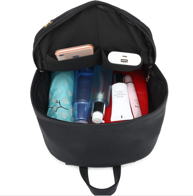 2018 new ladies shoulder bag embroidered five-pointed star PU shoulder bag travel sports outdoor backpack Mochila