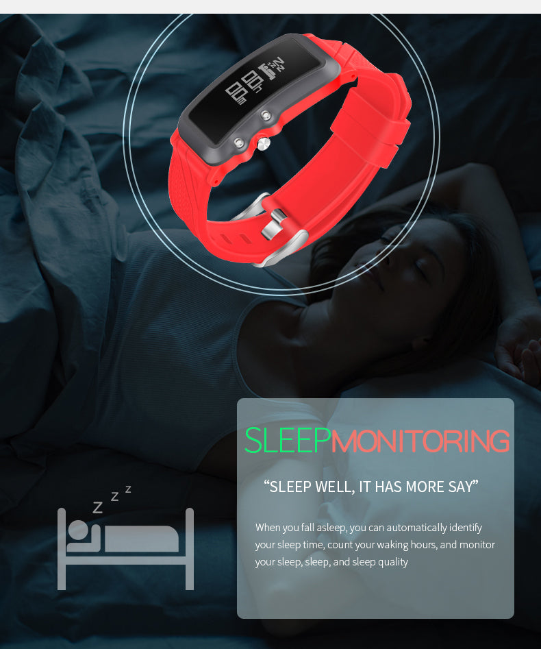 Fitness Smart Bracelet SmartBand Sport WristBand Watch Heart Rate Blood Pressure Monitor Waterproof for IOS Android