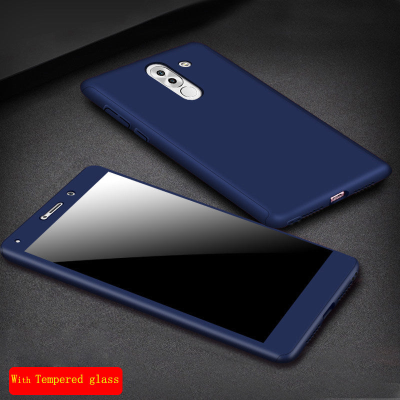For Huawei Honor6X/GR5 2017/Mate 9 Lite Case Ultra Thin Hard PC Matte 360 Degree Full Case Cover with Tempered glass