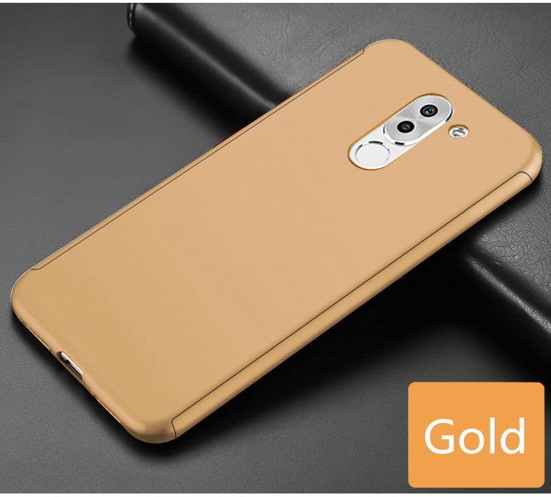 For Huawei Honor6X/GR5 2017/Mate 9 Lite Case Ultra Thin Hard PC Matte 360 Degree Full Case Cover with Tempered glass