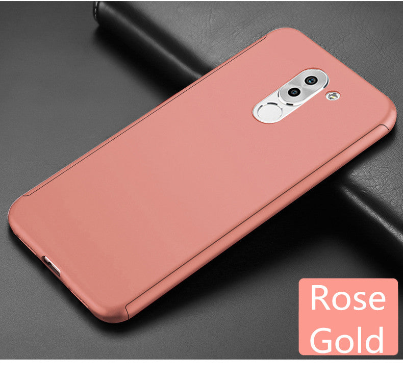 For Huawei Honor6X/GR5 2017/Mate 9 Lite Case Ultra Thin Hard PC Matte 360 Degree Full Case Cover with Tempered glass