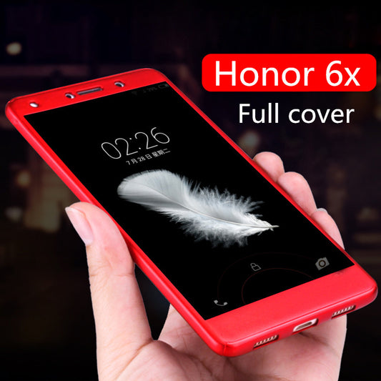 For Huawei Honor6X/GR5 2017/Mate 9 Lite Case Ultra Thin Hard PC Matte 360 Degree Full Case Cover with Tempered glass