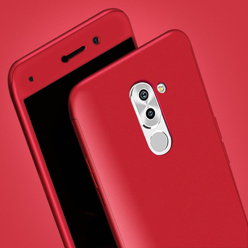 For Huawei Honor6X/GR5 2017/Mate 9 Lite Case Ultra Thin Hard PC Matte 360 Degree Full Case Cover with Tempered glass