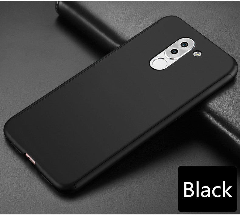 For Huawei Honor6X/GR5 2017/Mate 9 Lite Case Ultra Thin Hard PC Matte 360 Degree Full Case Cover with Tempered glass