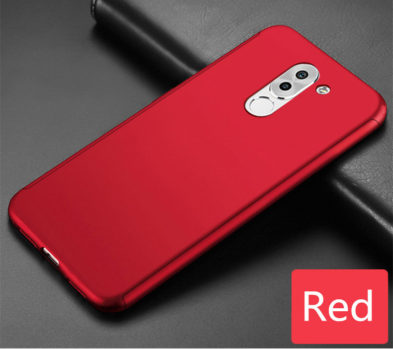 For Huawei Honor6X/GR5 2017/Mate 9 Lite Case Ultra Thin Hard PC Matte 360 Degree Full Case Cover with Tempered glass
