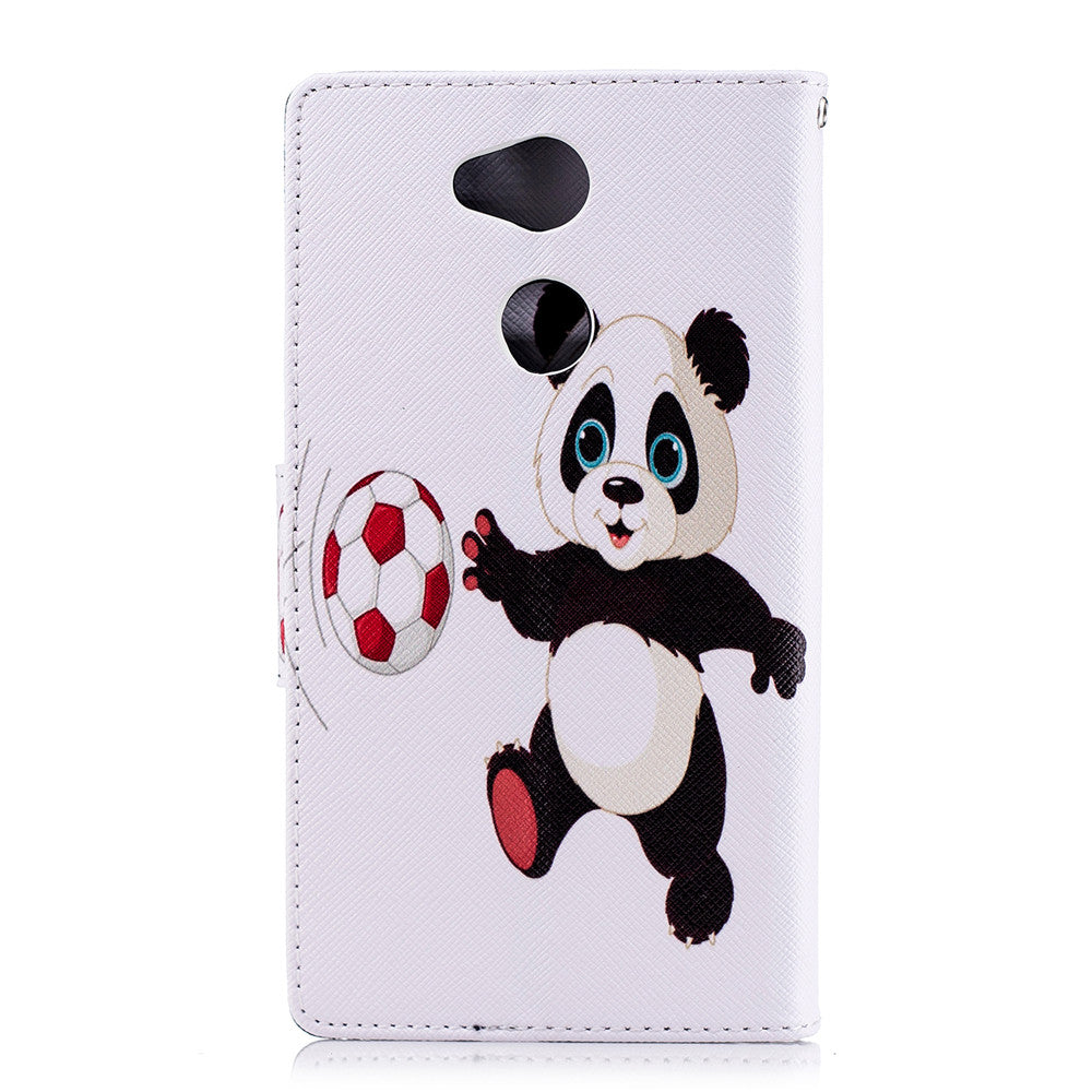 PU Leather Case For Sony Xperia L2 Fashion Colorful Wallet Painted Cover With Stand Card Slot