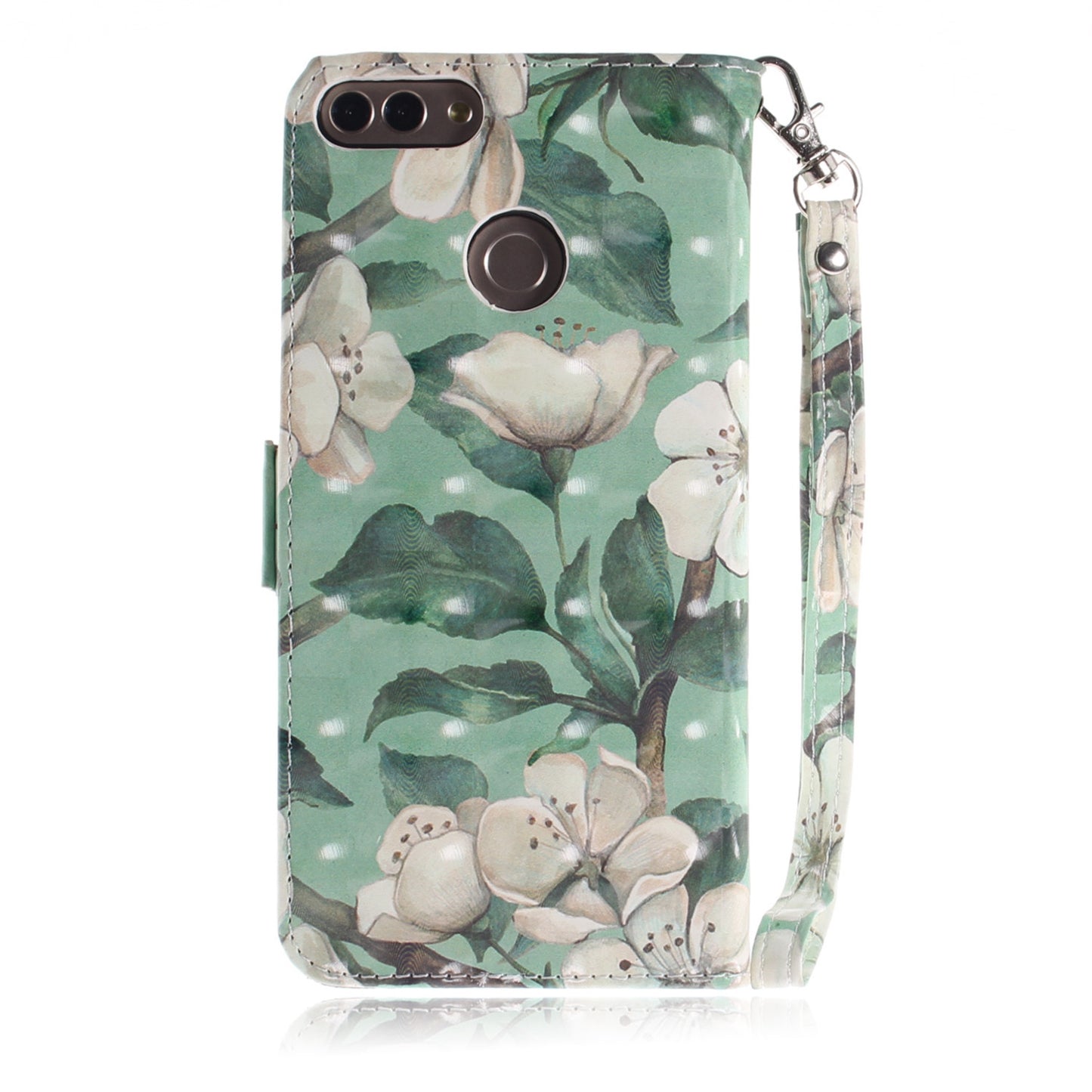 3D Painted Lanyard Leather Mobile Phone Case For huawei Y6 2018/Y9 2018