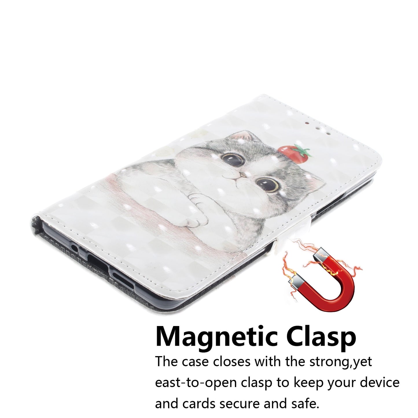 3D Painted Lanyard Leather Mobile Phone Case For NOKIA 7 Plus