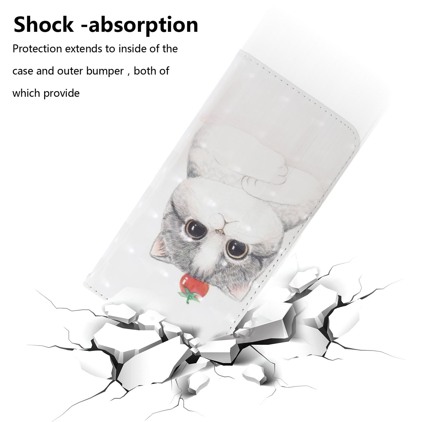 3D Painted Lanyard Leather Mobile Phone Case For NOKIA 7 Plus