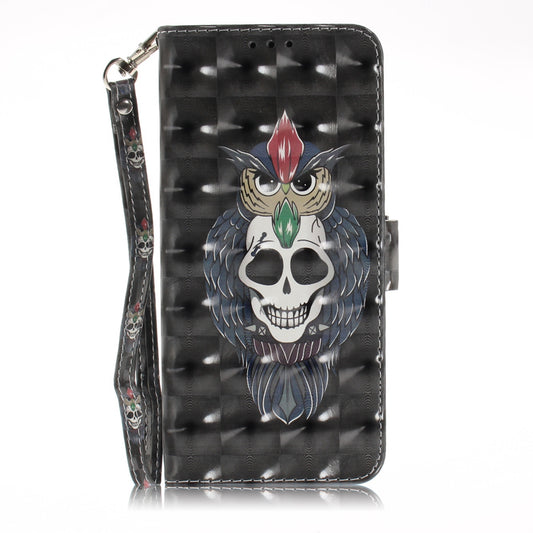 3D Painted Lanyard Leather Mobile Phone Case For Samsung s8/s8 plus/s9/s9 plus