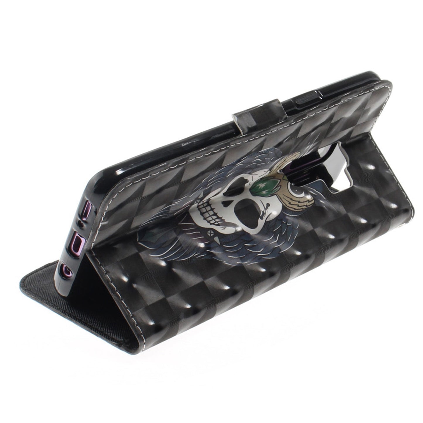 3D Painted Lanyard Leather Mobile Phone Case For Samsung s8/s8 plus/s9/s9 plus