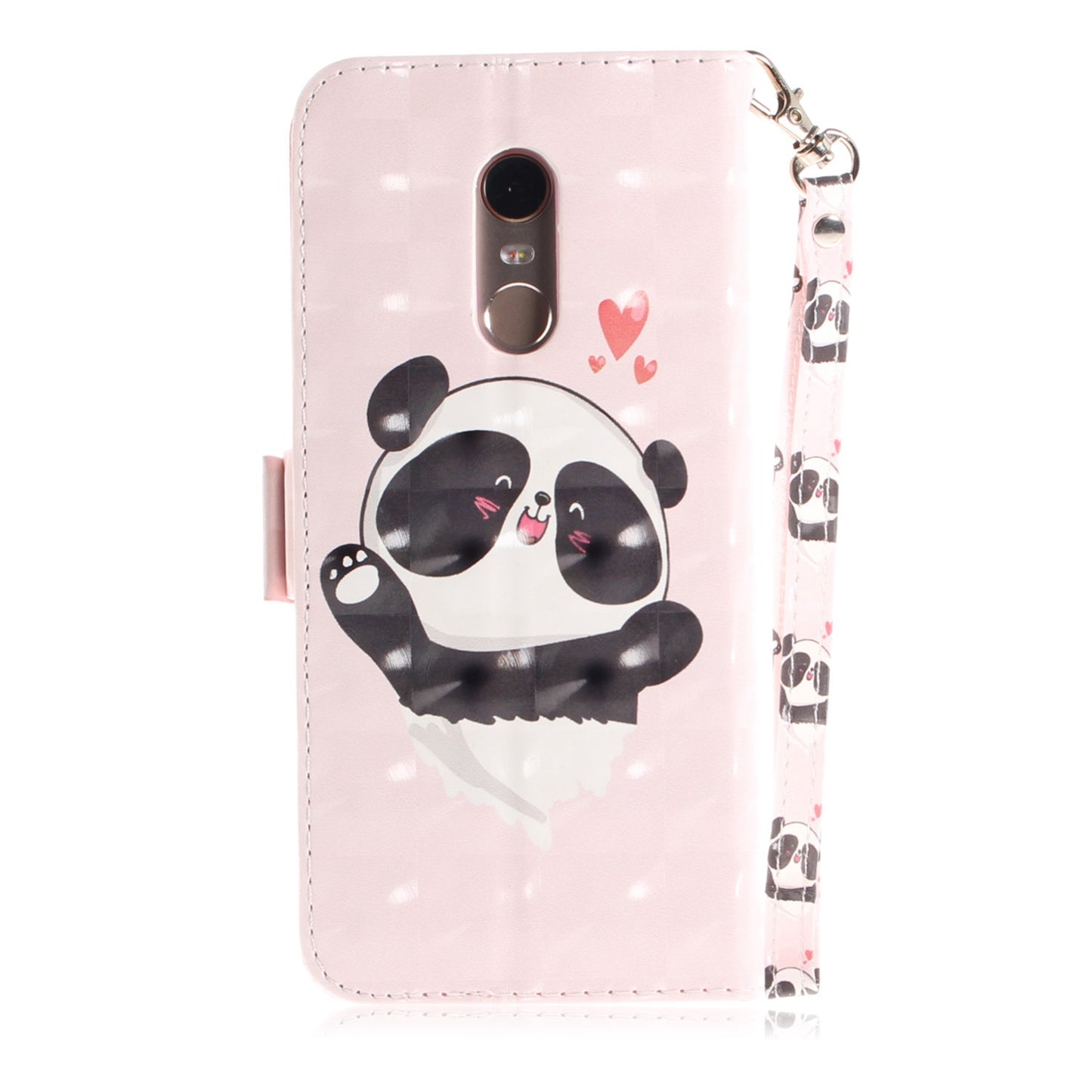 3D Painted Lanyard Leather Mobile Phone Case For redmi 5 plus