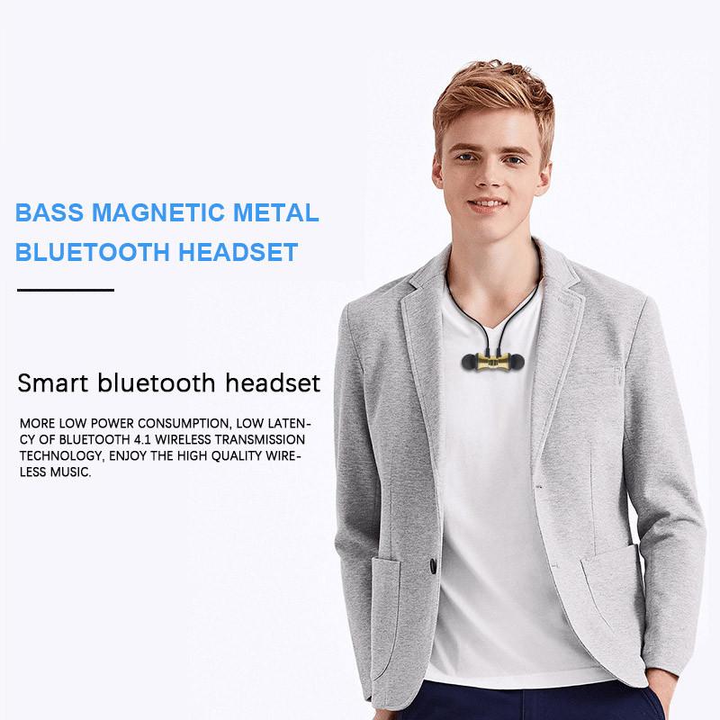 Improved  S8 Wireless Magnetic Bluetooth Earphone Wireless Sports Headphones Stereo Bass Music Earpi