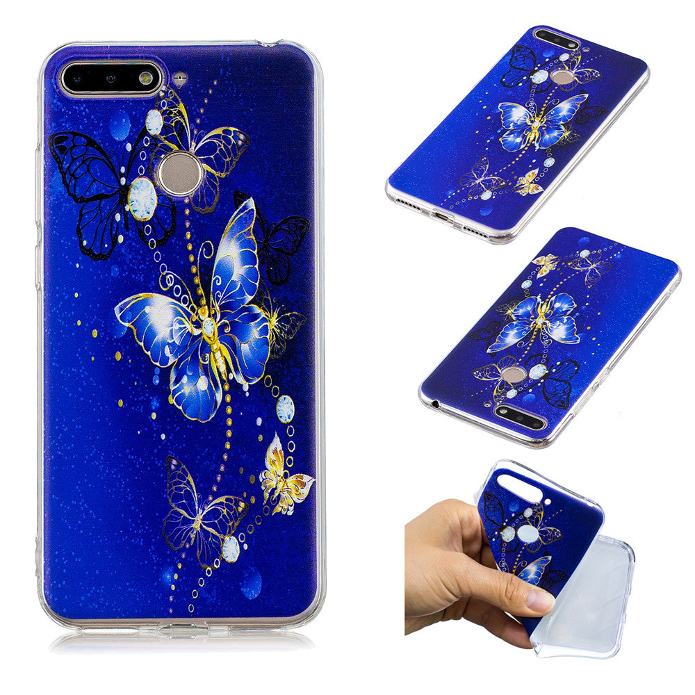 Huawei Honor 7A/Huawei Y6 2018 Cute Pattern Painted TPU Soft Shockproof Case