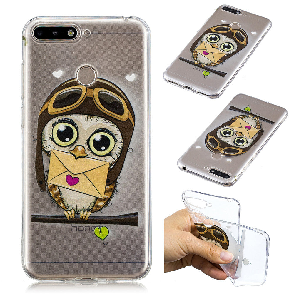 Huawei Honor 7A/Huawei Y6 2018 Cute Pattern Painted TPU Soft Shockproof Case