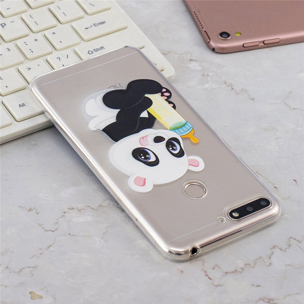 Huawei Honor 7A/Huawei Y6 2018 Cute Pattern Painted TPU Soft Shockproof Case