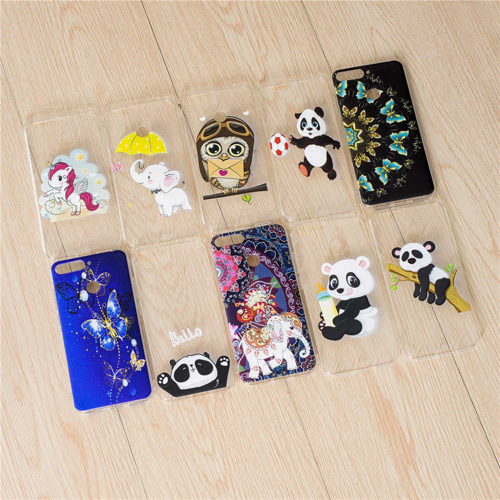 Huawei Honor 7A/Huawei Y6 2018 Cute Pattern Painted TPU Soft Shockproof Case