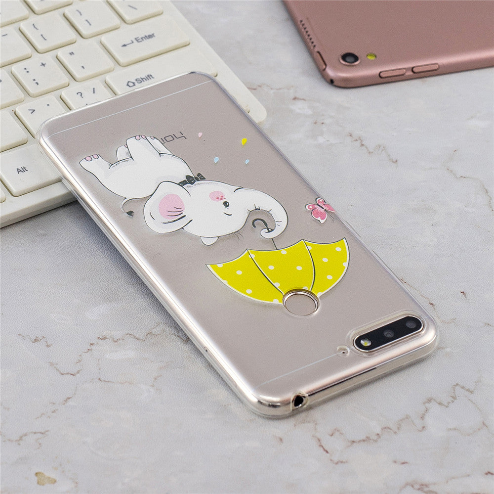 Huawei Honor 7A/Huawei Y6 2018 Cute Pattern Painted TPU Soft Shockproof Case