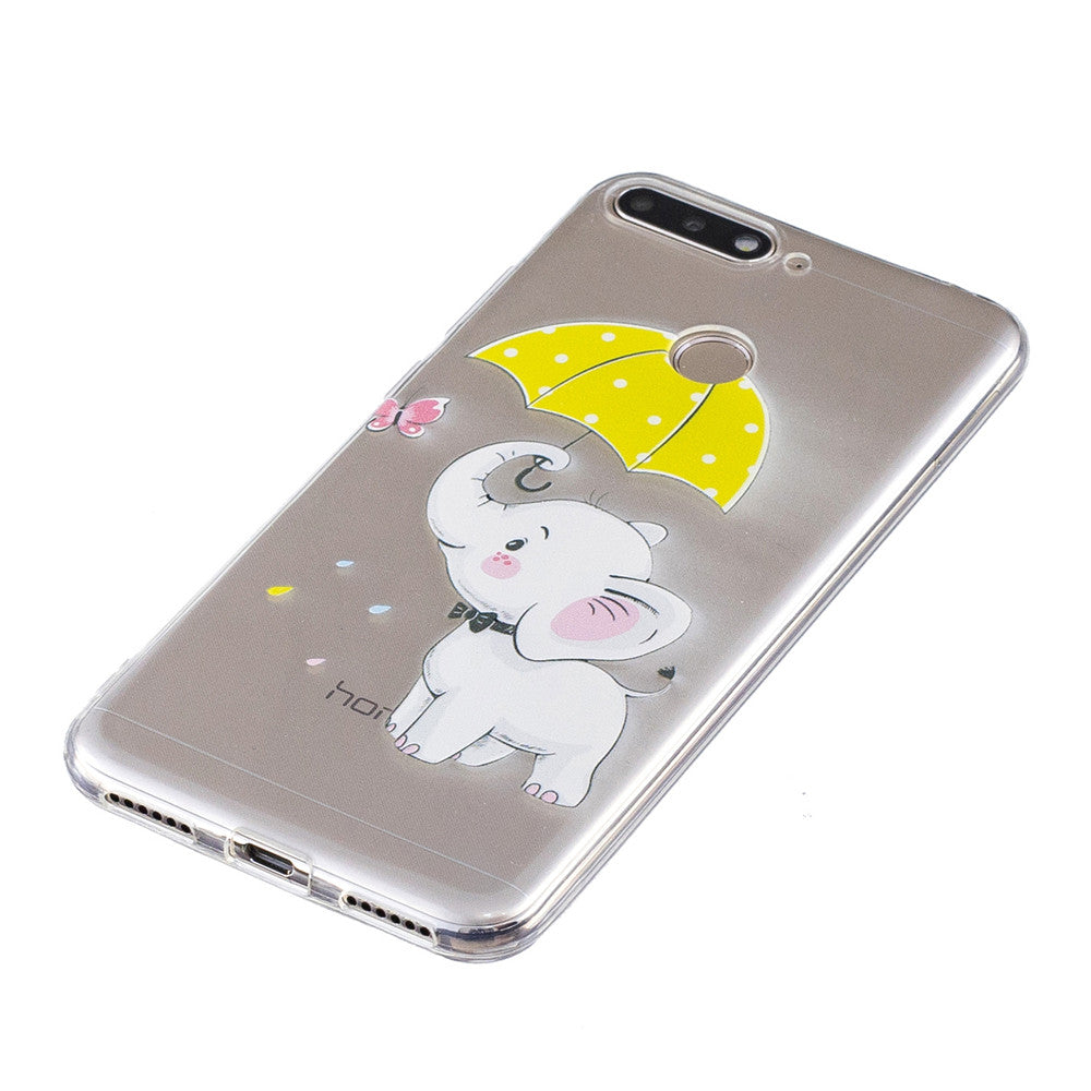 Huawei Honor 7A/Huawei Y6 2018 Cute Pattern Painted TPU Soft Shockproof Case
