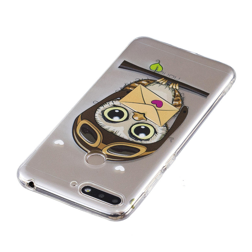 Huawei Honor 7A/Huawei Y6 2018 Cute Pattern Painted TPU Soft Shockproof Case